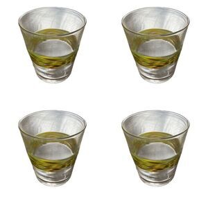 Set of (4) Tastefully Simple on the RocksGlass